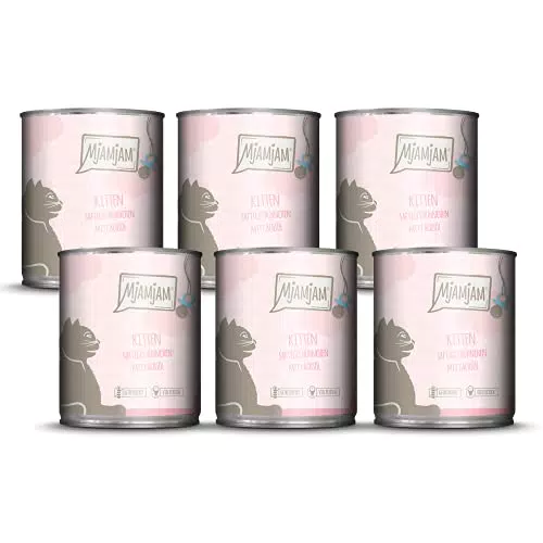 MjAMjAM Premium Nassfutter für Katzen - Kitten mit Hühnchen und Lachsöl
