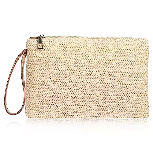 Molain Stroh Clutch Bag – Elegante Handtasche für Damen und Mädchen im Sommer
