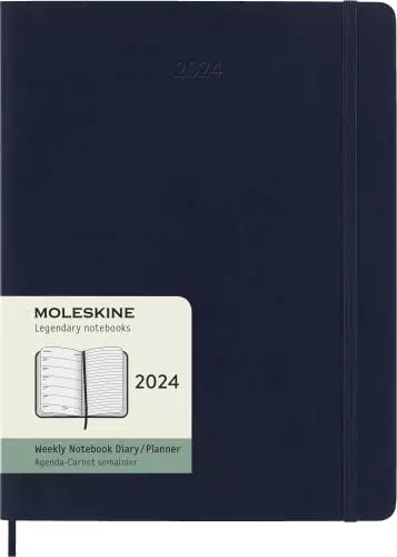 Moleskine Wochenplaner mit Platz für Notizen, 12 Monate 2024