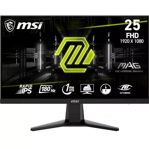 MSI MAG 256F 24,5 Zoll FHD Gaming Monitor - 180 Hz, 1ms GtG, HDR Ready