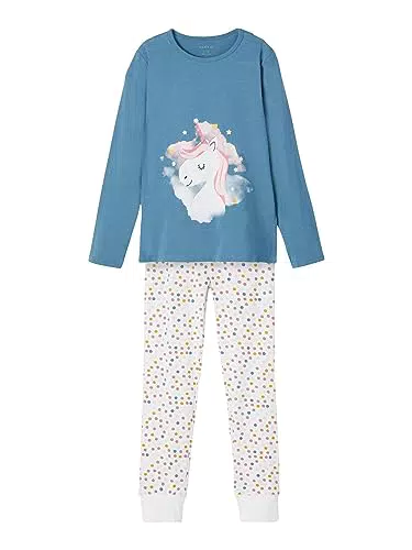 NAME IT Mädchen Pyjamaset Nkfnightset mit Einhornmotiv