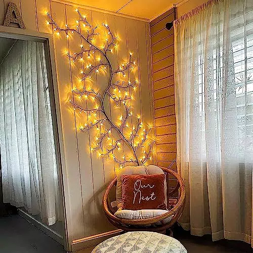 NEWNEN Lichterzweige mit 144 LEDs – Künstliche Lichter für Wanddeko und Ostern