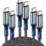 Nimaso USB C Kabel 60W 20V/3A für Galaxy S23, S22, S21, Note 10, Huawei P30, iPad Pro