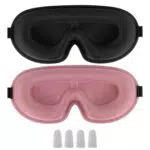 NVIYAM 3D Schlafmaske für Damen und Herren mit verstellbarem Riemen und Ohrstöpseln