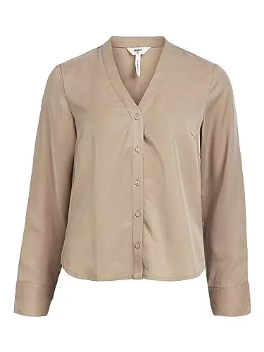 OBJTILDA V-Ausschnitt Langarmshirt