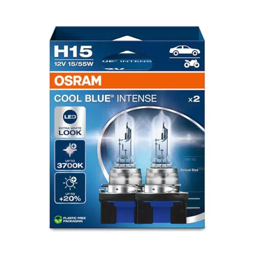Osram COOL BLUE® INTENSE H15 Halogen-Scheinwerferlampe, +20% Helligkeit