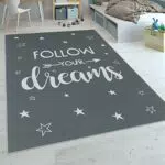 Paco Home Kinderteppich Spielteppich mit Spruch-Motiv und Sternen