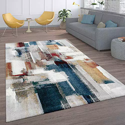 Paco Home Kurzflor-Teppich für Wohnzimmer im modernen, abstrakten Design