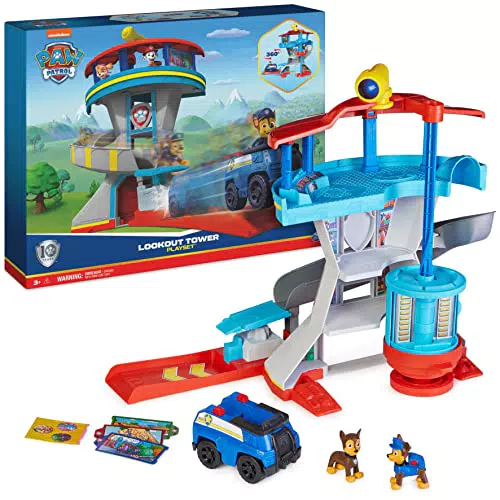 PAW Patrol Lookout Tower – Spielset mit Chase für Kinder ab 3 Jahren