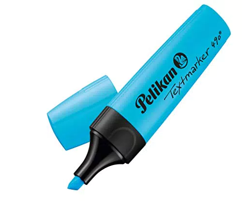 Pelikan 814126 Textmarker 490, Leuchtrot, 10 Stück in Faltschachtel