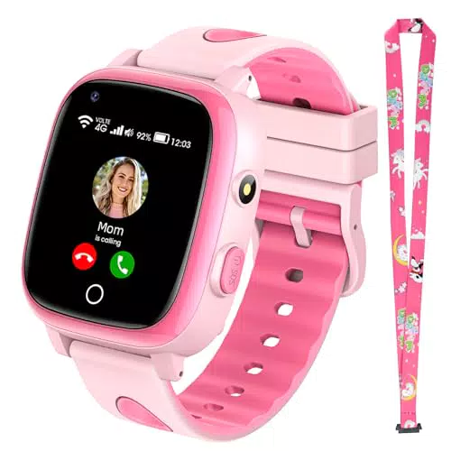 PIULAXIU 4G Smartwatch für Kinder mit GPS, SOS und Videoanruf-Funktion