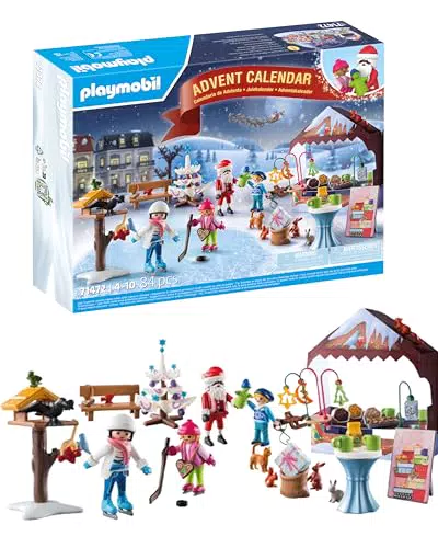 PLAYMOBIL Adventskalender für Kinder – Ausflug auf den Weihnachtsmarkt, 71472