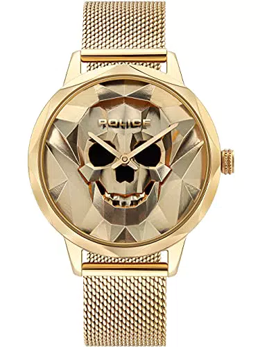 Police Damen Analog Quarz Uhr Edelstahl Armband PL16074MSG
