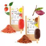 PURE4U Bio Mix&Freeze Erdbeer-Chocoeis Pulver – Ohne Zuckerzusatz, einfache Zubereitung
