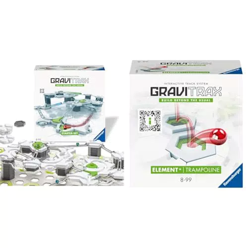 Ravensburger GraviTrax Starter-Set 22410 - GraviTrax Starterset für Deine Kugelbahn & GraviTrax Element Magnetic Cannon 22413 - GraviTrax Erweiterung für Deine Kugelbahn