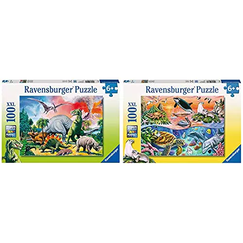 Ravensburger Kinderpuzzle - 10957 Unter Dinosauriern - Dino-Puzzle für Kinder ab 6 Jahren