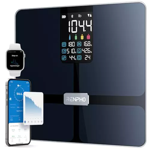 RENPHO Körperanalysewaage mit Bluetooth und App - Digitalwaage mit 13 Messwerten