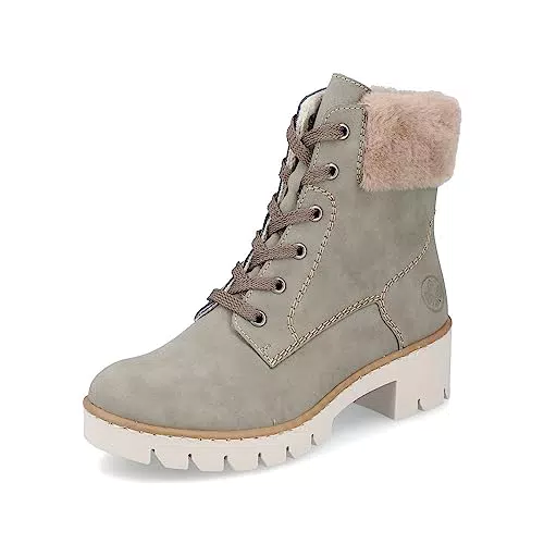Rieker Damen Schnürstiefeletten - Modell X5718 - Grün - Größe 6.5