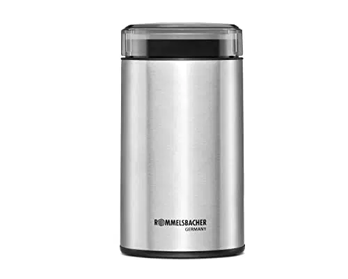 Rommelbacher EKM 100 Kaffeemühle mit Edelstahl-Mahlwerk für Gewürze und Nüsse