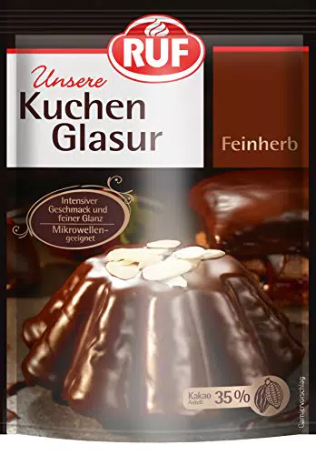 RUF Kuchen-Glasur Kakao Feinherb 35% Kakao, glutenfrei und vegan