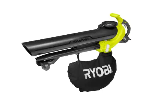RYOBI Elektro-Laubsauger RBV3000CESV – 3000W, 16 m³/min, 375 km/h, 45L Fangsack