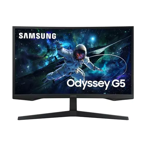 Samsung Odyssey G55C Curved Gaming Monitor 27 Zoll, 2560 x 1440, 165 Hz, HDR10