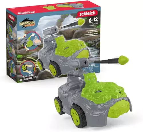 Schleich Stein-Crashmobil mit Mini Creature, ab 7 Jahren - ELDRADOR CREATURES