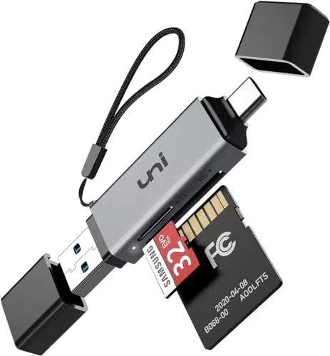 SD Kartenleser 3.0, USB C Kartenleser 2in1, OTG Adapter für SD/Micro SD/TF
