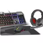 Speedlink LUNERA Gaming Set – Tastatur, Maus, Headset und Mauspad mit RGB Beleuchtung