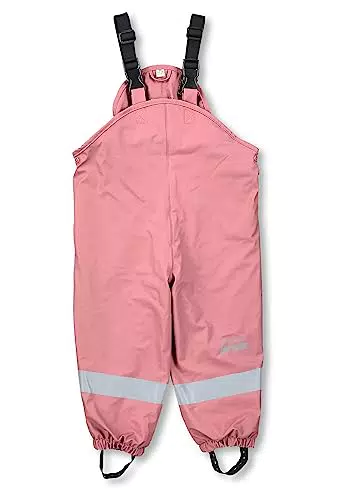 Sterntaler Kleinkind Unisex Regenhose Kinder Träger Regenträgerhose gefüttert - Wasserdicht mit Druckknopf und verschweißten Nähten - mittelgelb
