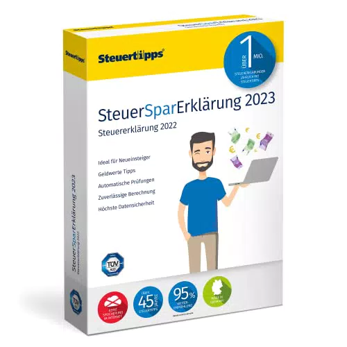 SteuerSparErklärung 2023 - Schritt-für-Schritt Steuersoftware für Windows 8, 10, 11