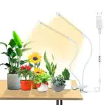 SUWITU Pflanzenlampe LED Vollspektrum mit Zeitschaltuhr und 3 Lichtmodi