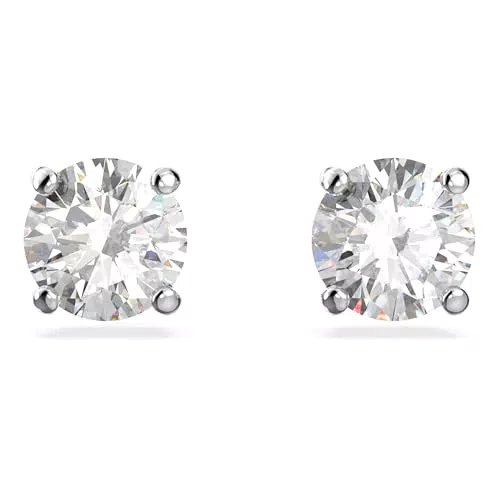 Swarovski Attract Ohrstecker Rundschliff Rhodiniert