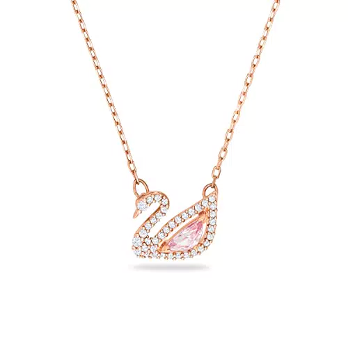 Swarovski Dazzling Swan Halskette aus Roségold-Legierung
