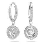 Swarovski Sparkling Dance Ohrringe Rund Rhodiniert