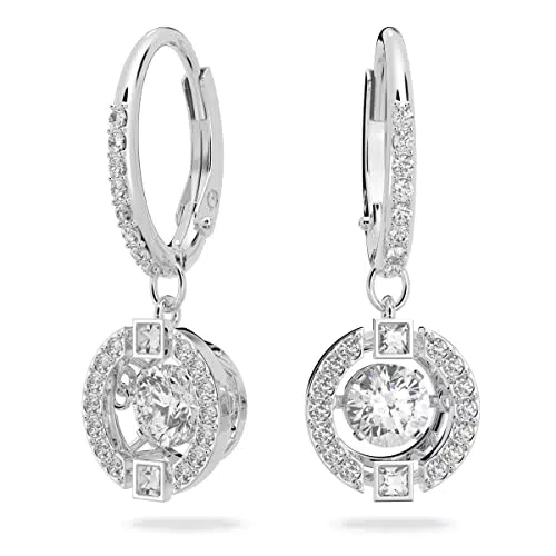 Swarovski Sparkling Dance Ohrringe Rund Rhodiniert