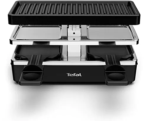 Tefal RE2308 Plug & Share Raclette mit Grillplatte und Antihaftbeschichtung