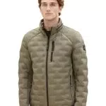 TOM TAILOR Herren Hybrid Steppjacke mit abnehmbarer Kapuze im Kragen