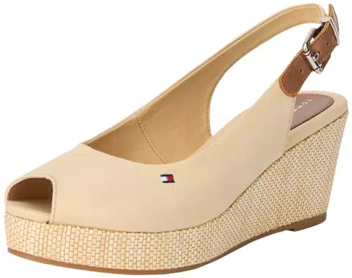 Tommy Hilfiger Damen Wedge Espadrilles Iconic Elba Sling Back Keilabsatz