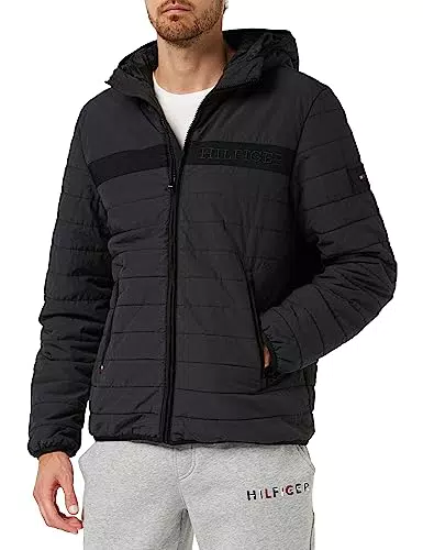 Tommy Hilfiger Herren Jacke Padded Hooded Jacket Übergangsjacke