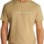 Tommy Jeans Herren T-Shirt Kurzarm Linear Logo aus Baumwolle