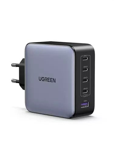 UGREEN Nexode 100W USB-C Ladegerät 5-Port PD Charger für MacBook, iPad, iPhone