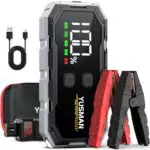 YUSMAN Starthilfe Powerbank 4000A 12V für Benzin- und Dieselautos mit LCD Display