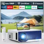 ZDK Beamer 2024 Full HD 1080P, 4K-Unterstützung, 5G WiFi für Heimkino