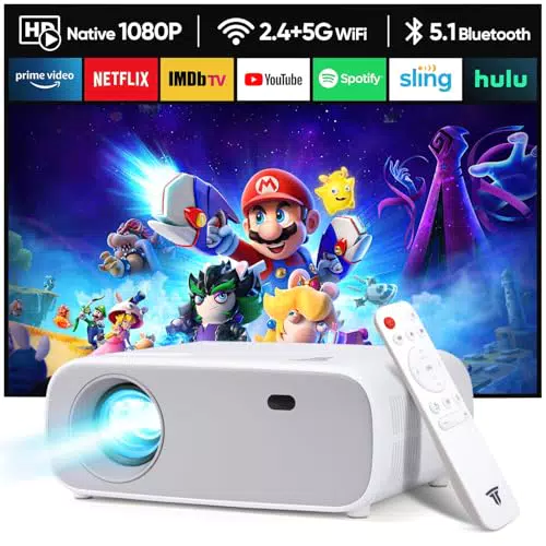 Hochleistungsbeamer 2024 – 4K Unterstützung, WiFi, Bluetooth, Full HD 1080P