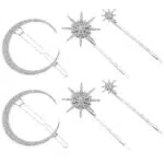 Vintage Haarschmuck: Strass Haarnadeln Mond und Stern für Damen und Mädchen
