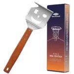 Grillspachtel von [Marke]: Multifunktionales Grillbesteck mit Holzgriff für BBQ