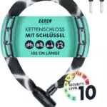 AARON Cobra Fahrradschloss mit Schlüssel, Kettenschloss für E-Bike und Mountainbike