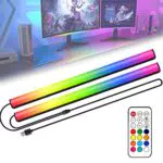 ABCidy RGB Unter Monitor Lampe - 2-in-1 Gaming Beleuchtung mit Fernbedienung
