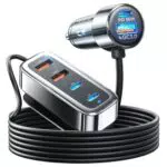 AINOPE 90W USB C Auto-Ladegerät mit 6 Anschlüssen und 5FT Kabel für iPhone 15/14/13 Pro Max, Samsung
